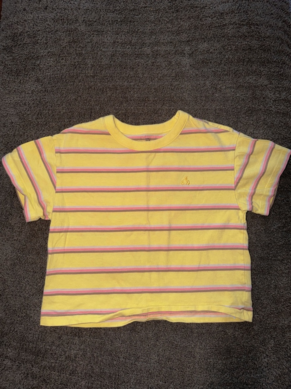 Baby GAP 5T Yellow Striped Toddler Girl Tee